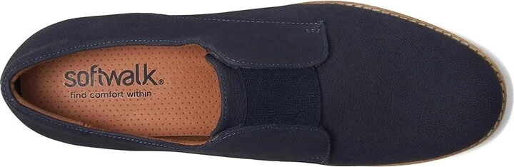 SoftWalk Wexford Women's Flat Shoes Navy Nubuck : 11 N (A), Leather - Image 2