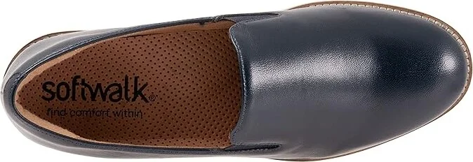 SoftWalk Whistle II Women's Flat Shoes Navy : 8.5 WW (EE) - Image 2