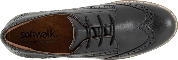 SoftWalk Willet Women's Flat Shoes Black : 8 M (B), Leather - Image 2