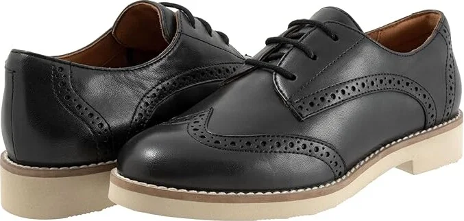 SoftWalk Willet Women's Flat Shoes Black : 8 M (B), Leather
