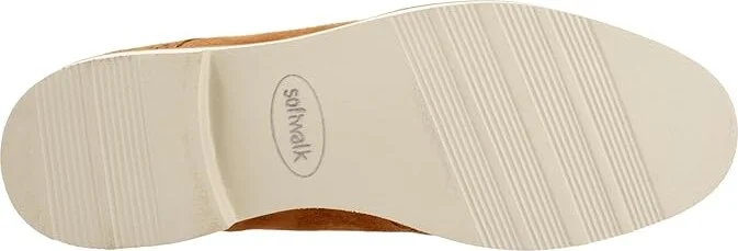 SoftWalk Willet Women's Flat Shoes Camel Nubuck : 10 WW (EE), Leather - Image 3