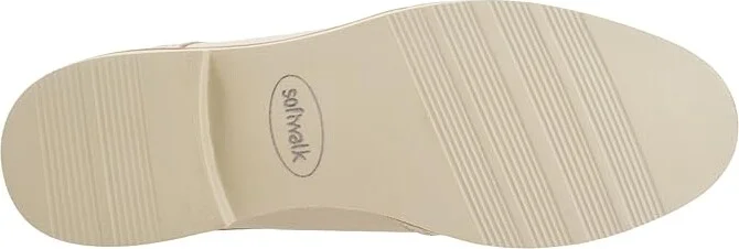 SoftWalk Willet Women's Flat Shoes Ivory : 7 W (D), Leather - Image 3