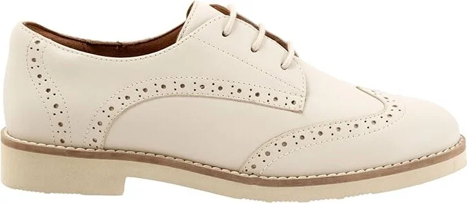 SoftWalk Willet Women's Flat Shoes Ivory : 7 W (D), Leather - Image 7