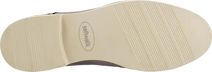SoftWalk Willet Women's Flat Shoes Pewter Metal : 8 W (D), Leather - Image 3