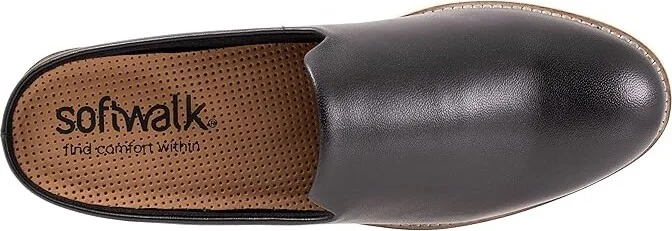 SoftWalk Wolcott II Women's Flat Shoes Black : 10 N (AA), Leather/Synthetic - Image 2