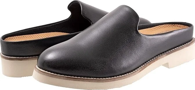 SoftWalk Wolcott II Women's Flat Shoes Black : 10 N (AA), Leather/Synthetic