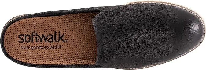 SoftWalk Wolcott II Women's Flat Shoes Black Nubuck : 9.5 N (AA), Leather/Nubuck - Image 2