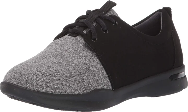 SoftWalk Womens Relax Black/Grey Lycra/Microfiber 6 W (D)
