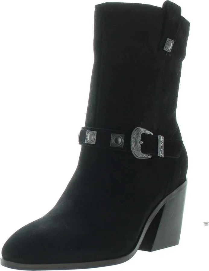 sogn Womens Buckle Leather Cowboy, Western Boots