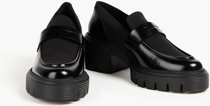 Soho gabardine and glossed-leather loafers - Image 2