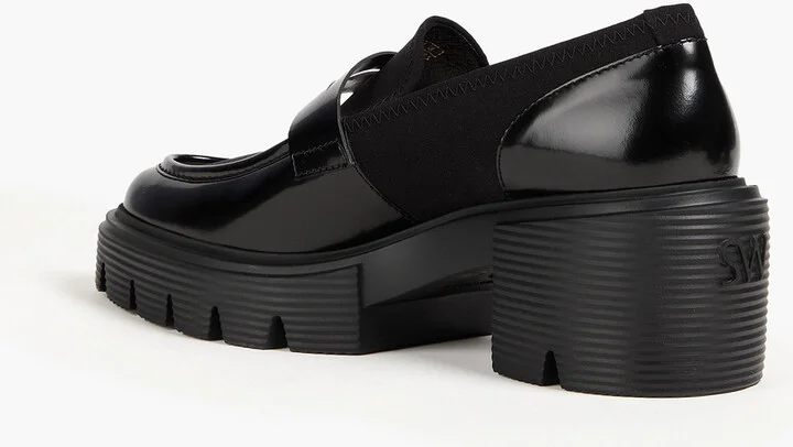 Soho gabardine and glossed-leather loafers - Image 3