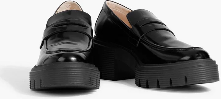 Soho glossed-leather platform loafers - Image 2