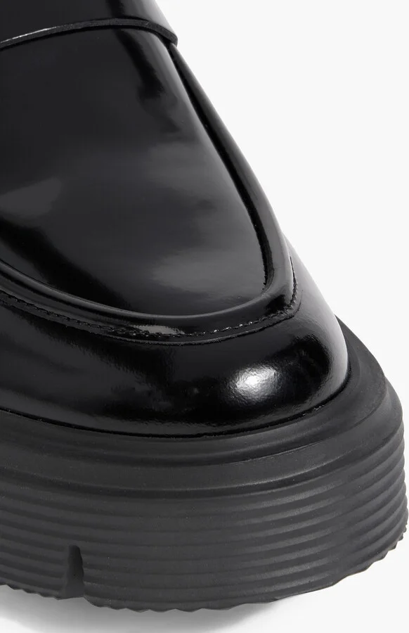 Soho glossed-leather platform loafers - Image 4