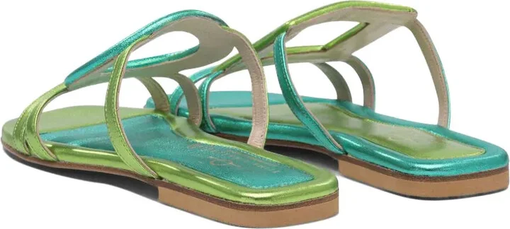 Solace Aqua leather sandals - Image 2