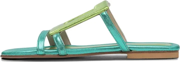 Solace Aqua leather sandals - Image 3