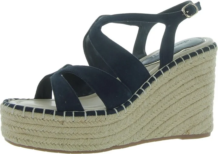 Solace Womens Faux Suede Open Toe Strappy Sandals