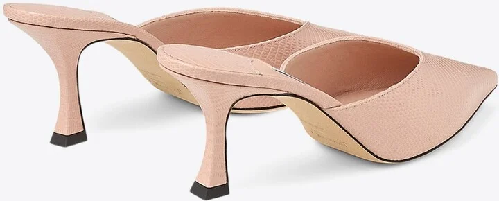 Solar 70 Lizard Print Leather Mules - Image 2
