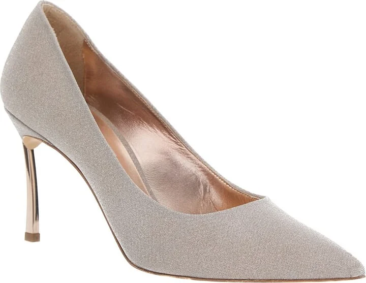 'solar Eclipse' Pink Pumps With High Stiletto Heel In Tech Fabric Woman