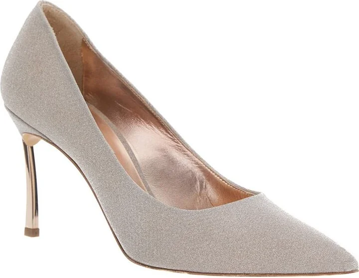 'Solar Eclipse' Pink Pumps With High Stiletto Heel In Tech Fabric Woman