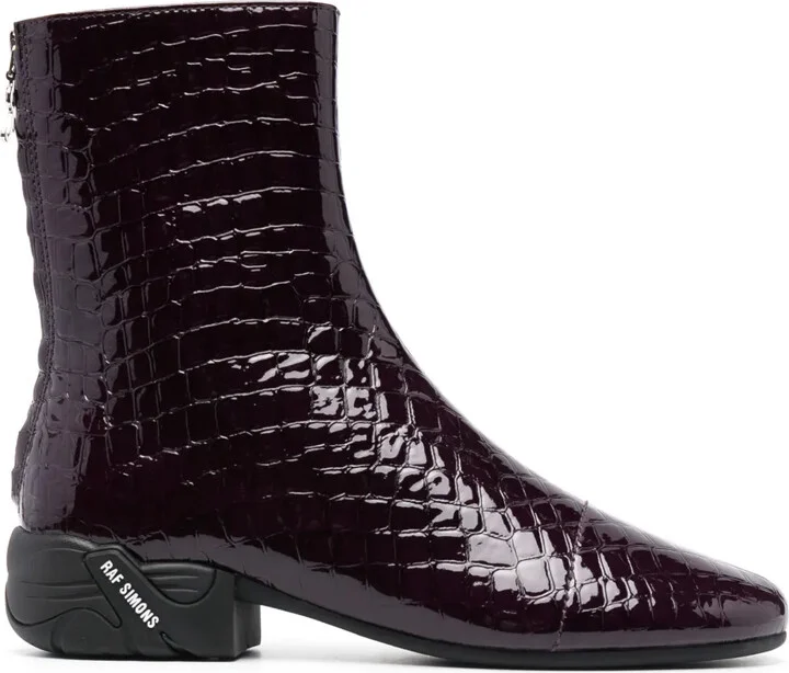 Solaris mock-croc ankle boots
