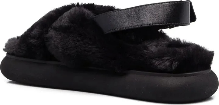 Solarisse faux-fur flat sandals - Image 3