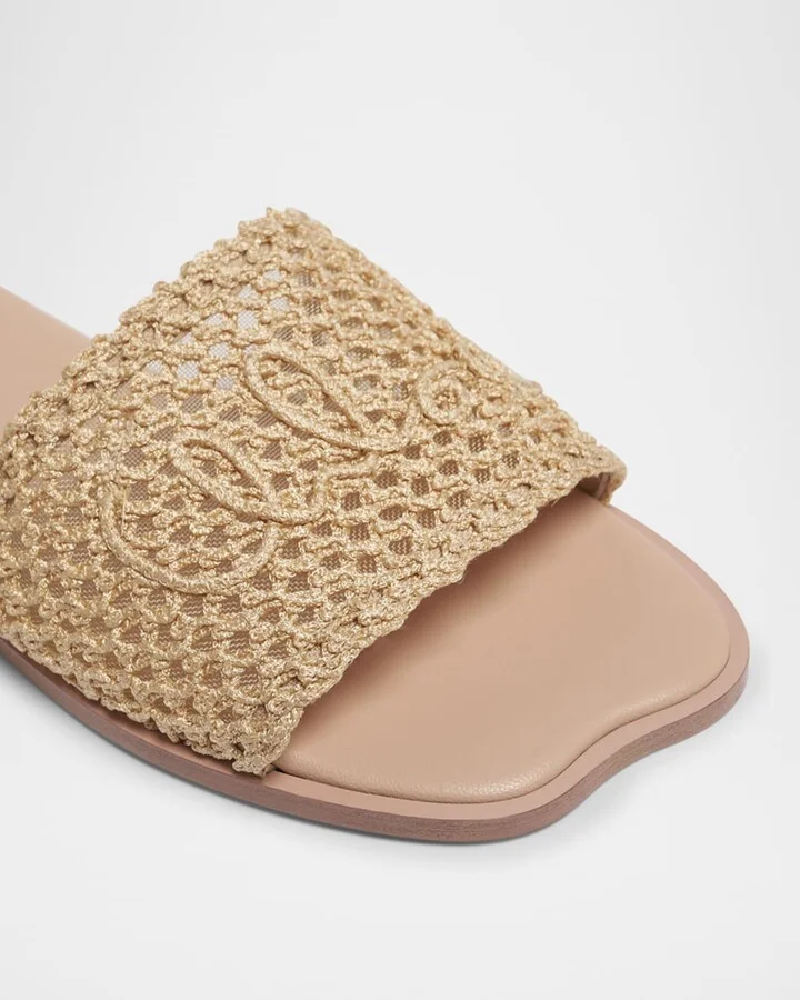Soleil Crochet Slide Sandals - Image 5