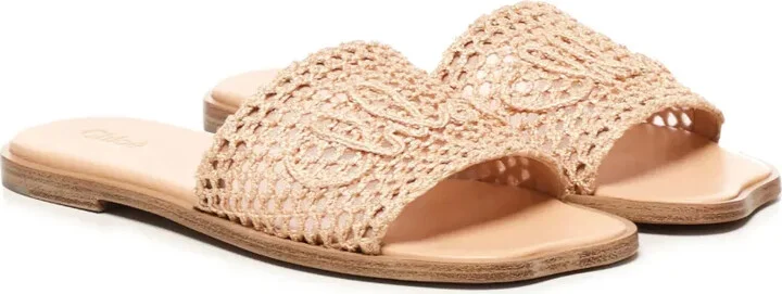 Soleil embroidered woven sandals - Image 2