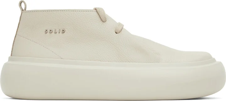 Solid Homme Beige Platform Derbys