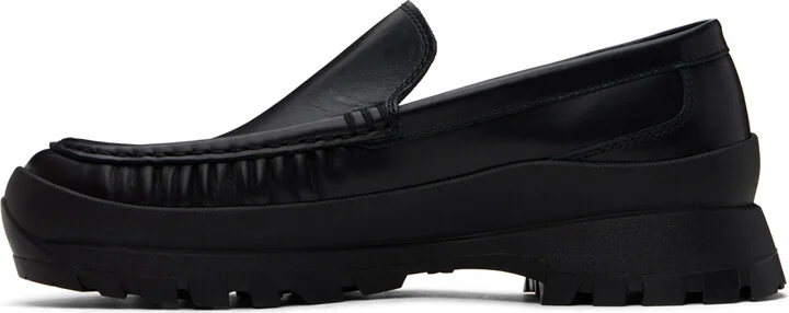 Solid Homme Black Leather Loafers - Image 3