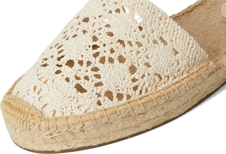 Soludos Crochet Lauren Lace-up Women's Wedge Shoes La Concha Ivory : EU 37 (US Women's 6-6.5) B - Medium - Image 3