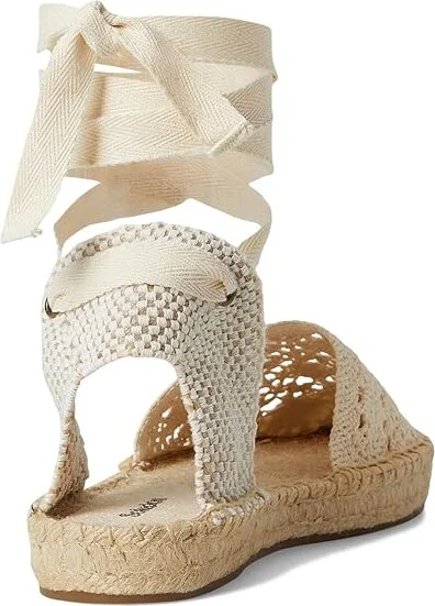 Soludos Crochet Lauren Lace-up Women's Wedge Shoes La Concha Ivory : EU 37 (US Women's 6-6.5) B - Medium - Image 4