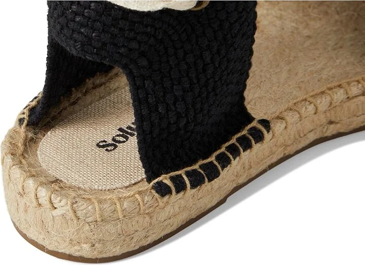 Soludos Crochet Lauren Lace-up Women's Wedge Shoes Noche Black : EU 37 (US Women's 6-6.5) B - Medium - Image 2