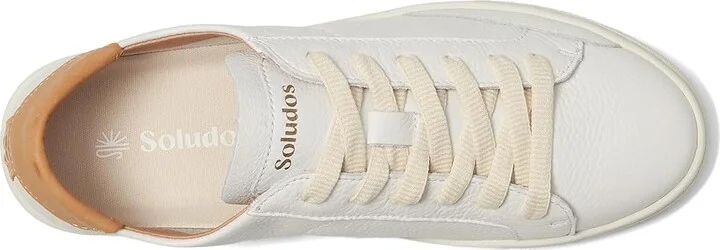 Soludos Ibiza Classic Lace-Up Women's Lace up casual Shoes White : 5 B - Medium, Leather - Image 3