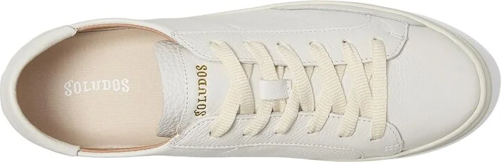 Soludos Ibiza Platform Sneaker Women's Shoes White : 10 B - Medium, Leather - Image 2