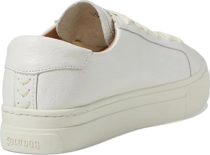 Soludos Ibiza Platform Sneaker Women's Shoes White : 10 B - Medium, Leather - Image 4