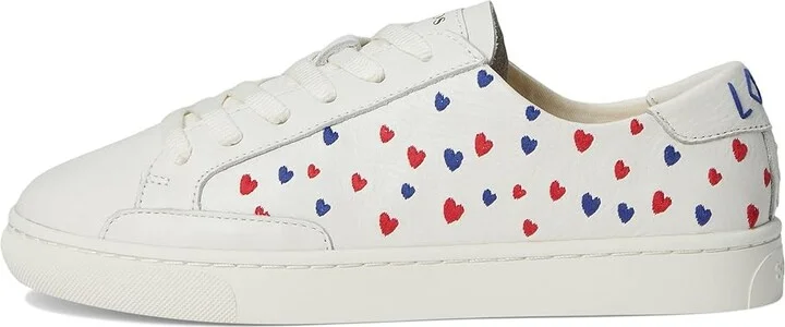 Soludos Ibiza Sneaker Women's Shoes Hearts/Oasis White : 5 B - Medium, Leather/Rubber - Image 6