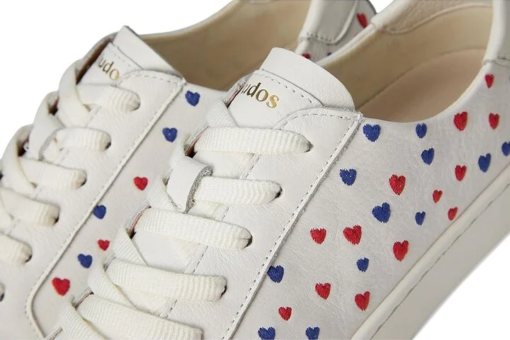 Soludos Ibiza Sneaker Women's Shoes Hearts/Oasis White : 5 B - Medium, Leather/Rubber - Image 7