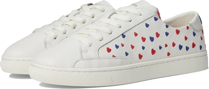 Soludos Ibiza Sneaker Women's Shoes Hearts/Oasis White : 5 B - Medium, Leather/Rubber