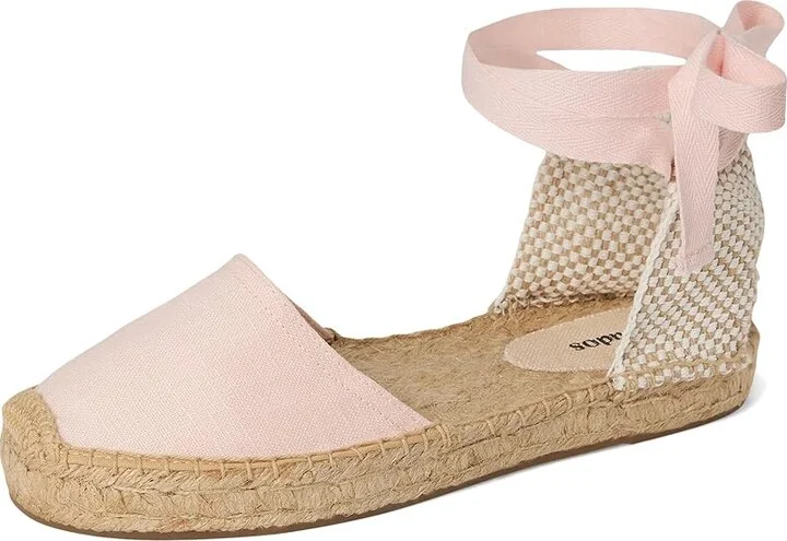 Soludos Lauren Lace Up Espadrille Women's Sandals Quartz Pink : 7 B - Medium, Jute/Rubber - Image 5
