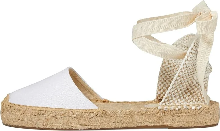 Soludos Lauren Lace Up Espadrille Women's Sandals White : 9 B - Medium, Jute/Rubber - Image 6