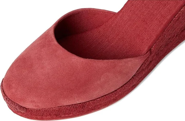 Soludos Leather Marseille Wedge Women's Wedge Shoes Arcilla Red : 9 B - Medium, Suede - Image 2