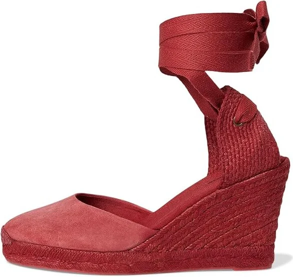 Soludos Leather Marseille Wedge Women's Wedge Shoes Arcilla Red : 9 B - Medium, Suede - Image 6