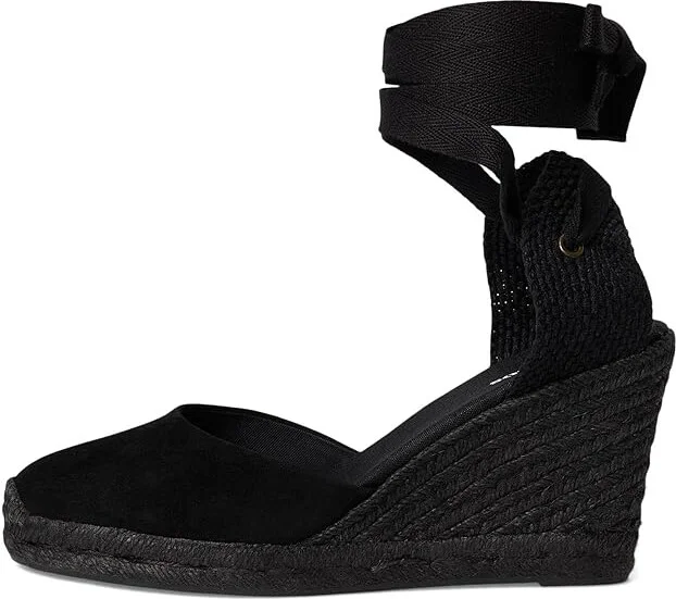 Soludos Leather Marseille Wedge Women's Wedge Shoes Noche Black : 5 B - Medium, Suede - Image 6