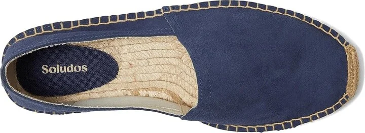 Soludos Leather Original Espadrille Men's Slip on Shoes Armada Blue : EU 42 (US Men's 8-8.5) D - Medium, Leather/Suede - Image 2
