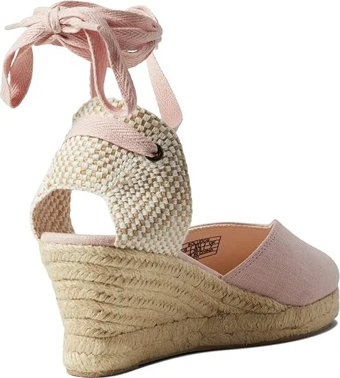 Soludos Lyon Wedge Espadrille Women's Shoes Soft Pink : 5.5 B - Medium, Textile - Image 4