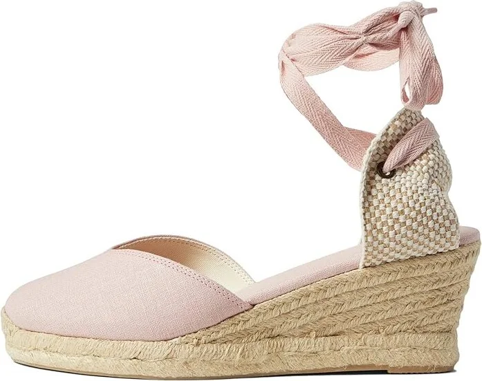 Soludos Lyon Wedge Espadrille Women's Shoes Soft Pink : 5.5 B - Medium, Textile - Image 5