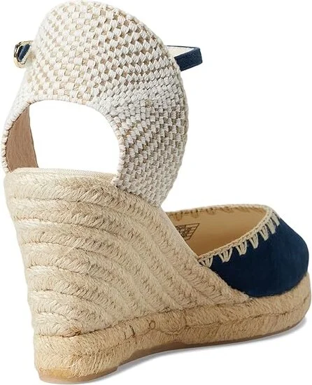Soludos Marseille Wedge Espadrille Women's Sandals Armada Blue : 9.5 B - Medium, Suede - Image 4