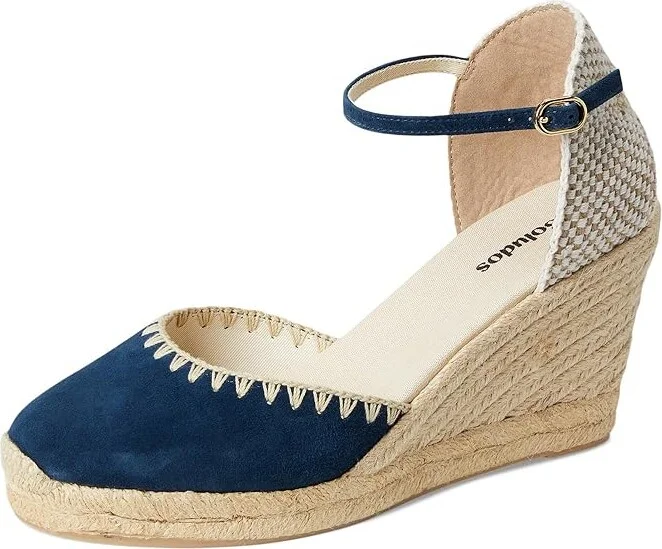 Soludos Marseille Wedge Espadrille Women's Sandals Armada Blue : 9.5 B - Medium, Suede - Image 5