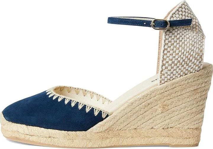 Soludos Marseille Wedge Espadrille Women's Sandals Armada Blue : 9.5 B - Medium, Suede - Image 6