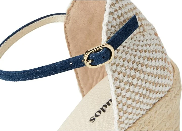 Soludos Marseille Wedge Espadrille Women's Sandals Armada Blue : 9.5 B - Medium, Suede - Image 7